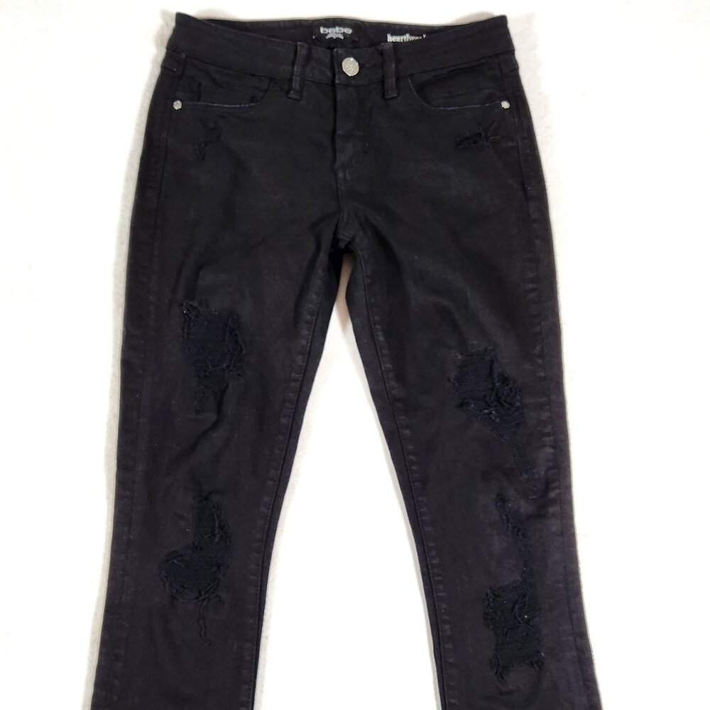 VINTAGE BEBE "Heartbreaker Skinny" Size 26, UNIQUE Pattern & RARE Vintage Find